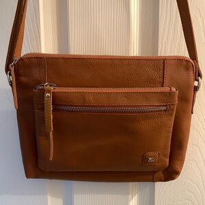 Wise Owl - Soft Pebbled, Real Leather, Crossbody/Shoulder Handbag